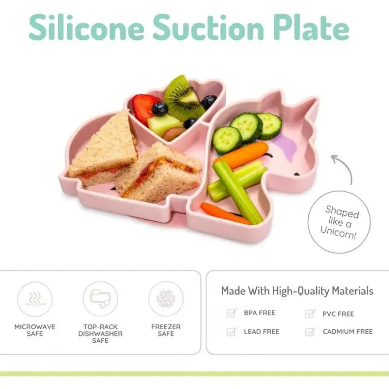 Melii - Divided Silicone Suction Plate, Unicorn Image 6