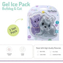 Melii - Gel Ice Packs, 2 Pack, Keep Lunches and Snacks Cool, Reusable, Bulldog & Cat Image 3