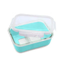 Melii - Glass Bento Box with Sleeve, Oven, Microwave, Freezer & Dishwasher safe, 25oz, Blue Image 4