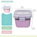 Melii - Glass Food Storage Containers with Silicone Sleeve, 5.4oz, Pink, Purple, Grey Image 2