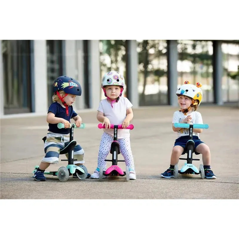 Micro Kickboard - Mini2Grow LED Wheels, 4in1 Scooter, for Kids Ages 1-6, Blue Image 9