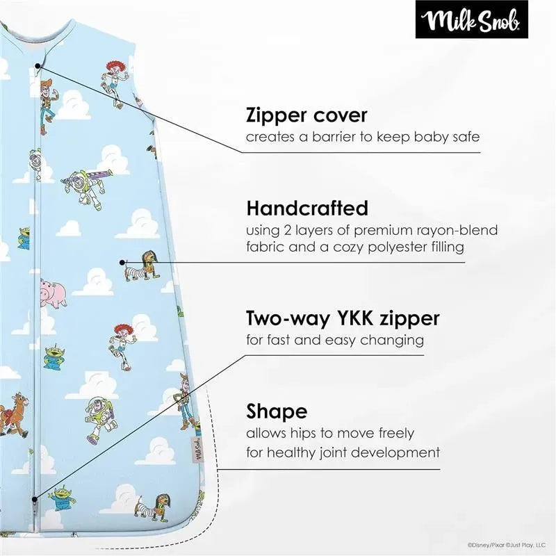 Milk Snob - Disney Baby Sleeping Sack, Sleeveless Sleep Bag and Wearable Zip Up Blanket, Toy Story Image 5