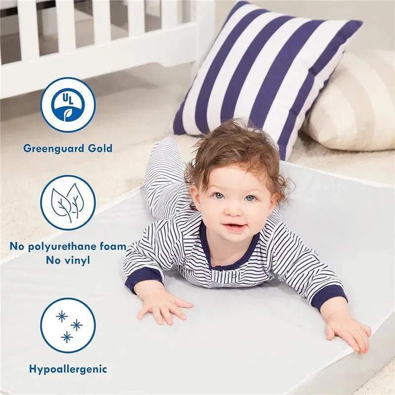 Million Dollar Baby - DaVinci Deluxe Coil Waterproof MINI Crib Mattress in White Image 5