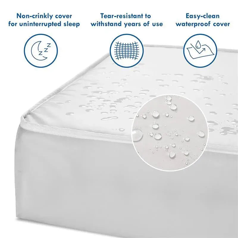 Million Dollar Baby - DaVinci Deluxe Coil Waterproof MINI Crib Mattress in White Image 6