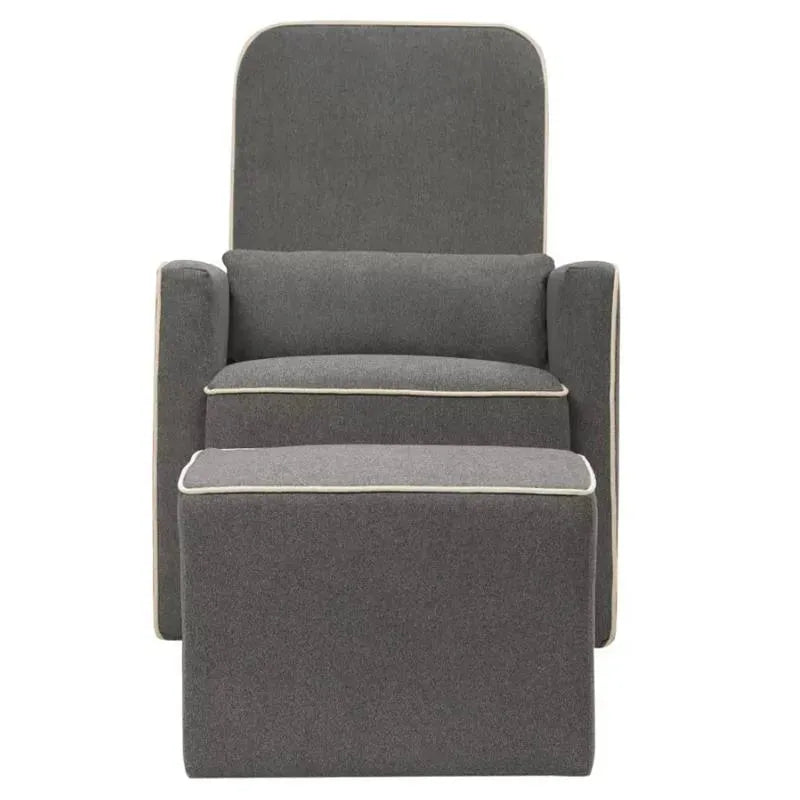 Million Dollar Baby - DaVinci Olive Glider and Ottoman, Dark Gray/Cream  Image 1