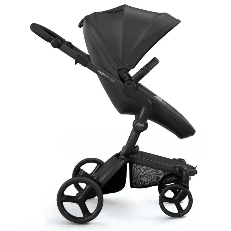 Mima - Xari Max Stroller Black Chassis/Black Seat Box/Stone-White Starter Pack Image 2