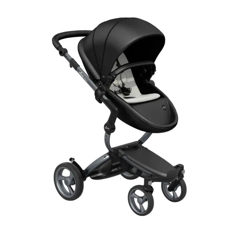 Mima - Xari Stroller Graphite Grey Chassis, Black Seat Box & Snow White Starter Pack  Image 1