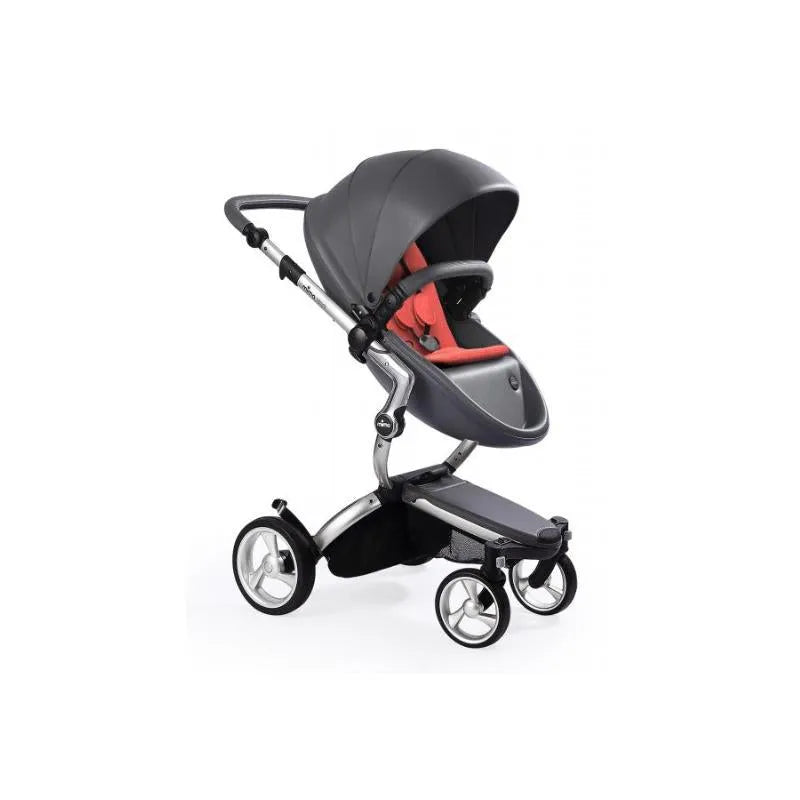 Mima Xari Stroller Aluminum Chassis Black Seat Box Coral Red Starter Pack