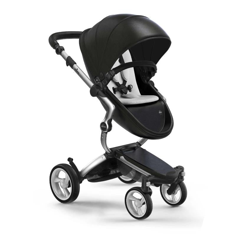 Mima - Xari Stroller Chassis Aluminum, Seat Box Black, Stone White Starter Pack Image 1