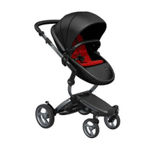 Mima - Xari Stroller Graphite Grey Chassis, Black Seat Box & Coral Red Starter Pack Image 1