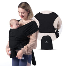 Momcozy - Baby Wrap Carrier, Black Image 1