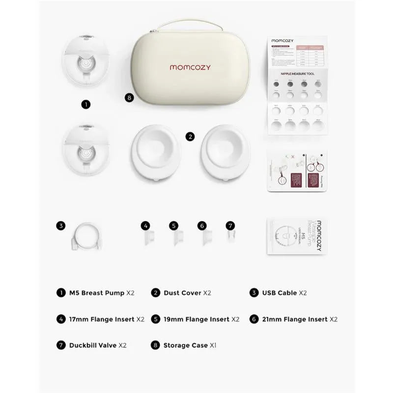 Momcozy - M5 Double Hands-Free Breast Pump Set Image 9