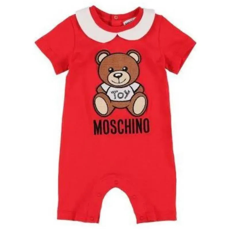 Moschino - Baby Neutral Jersey Romper With Gift Box, Red Image 1