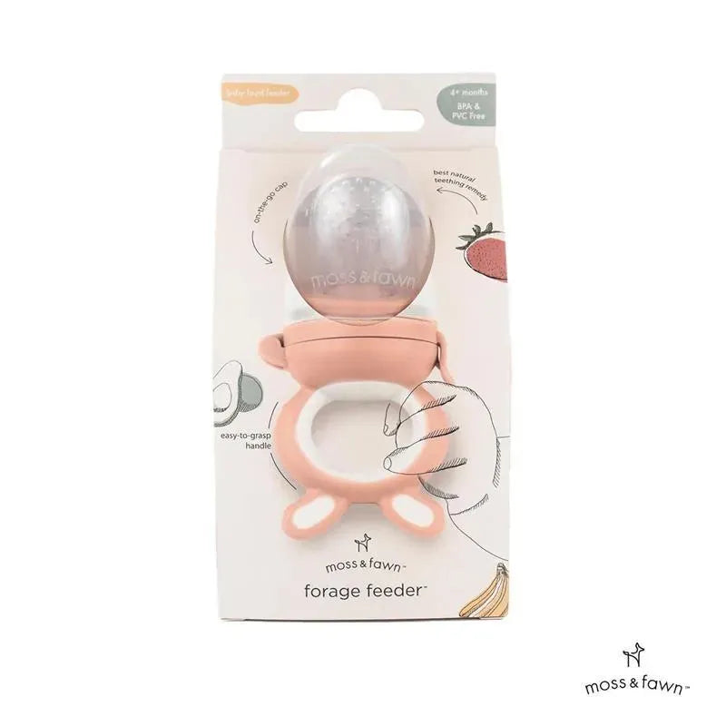 Moss & Fawn - Forage Feeder, Soothing Silicone Frozen Baby Food Teething Toy, Bloom Image 2