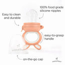 Moss & Fawn - Forage Feeder, Soothing Silicone Frozen Baby Food Teething Toy, Bloom Image 3