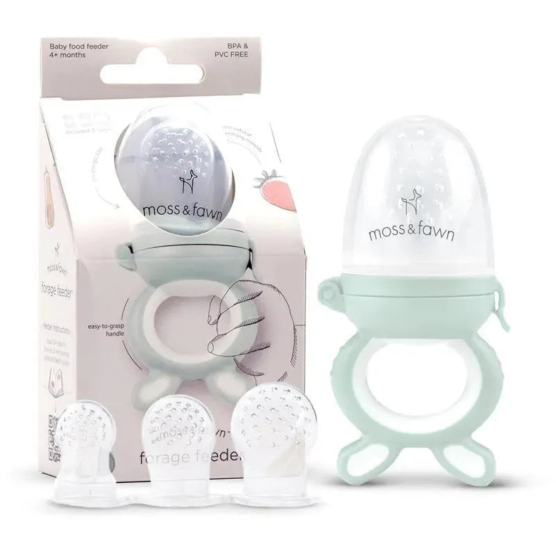 Moss & Fawn - Forage Feeder, Soothing Silicone Frozen Baby Food Teething Toy, Fern Image 1