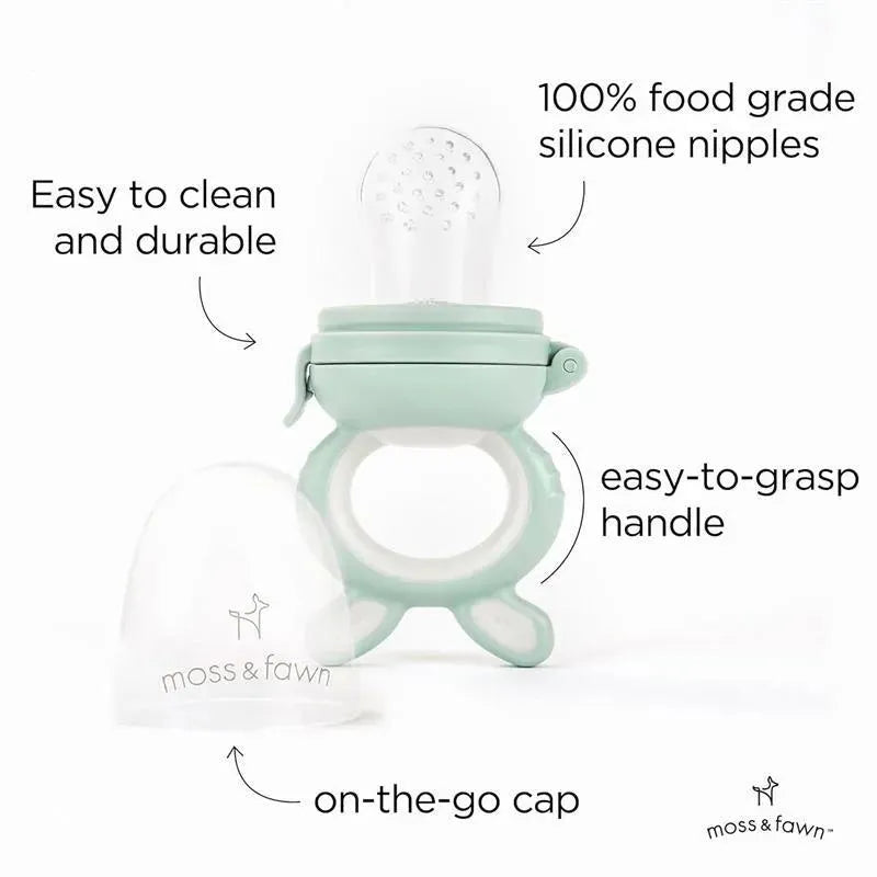 Moss & Fawn - Forage Feeder, Soothing Silicone Frozen Baby Food Teething Toy, Fern Image 3