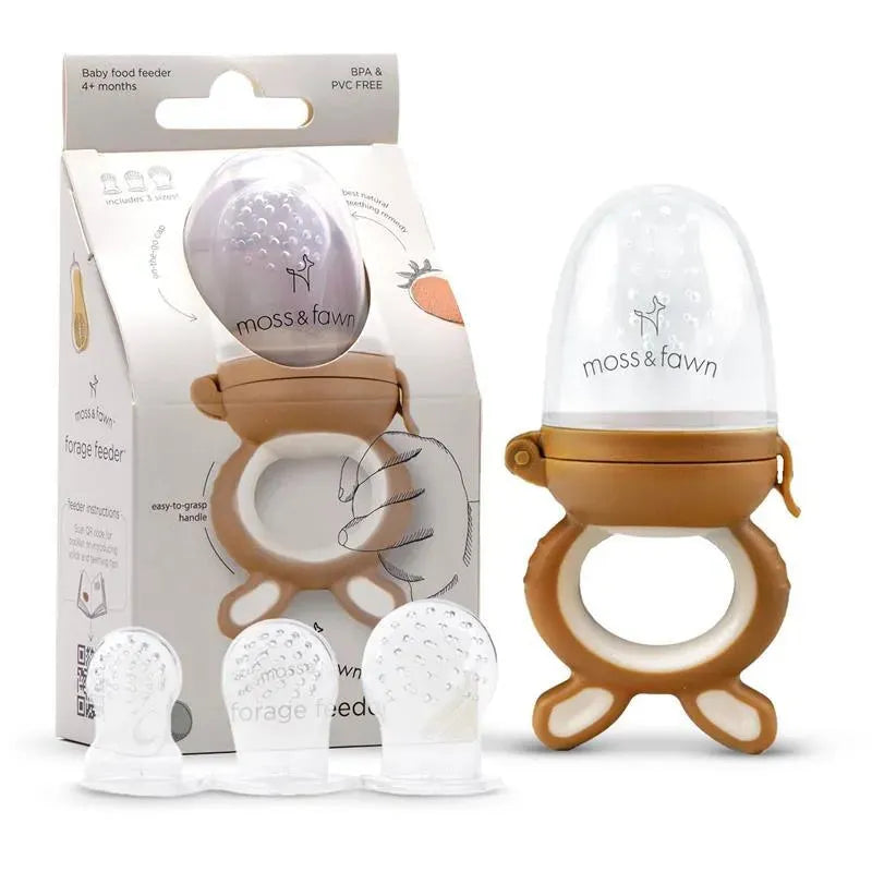 Moss & Fawn - Forage Feeder, Soothing Silicone Frozen Baby Food Teething Toy, Foliage Image 1