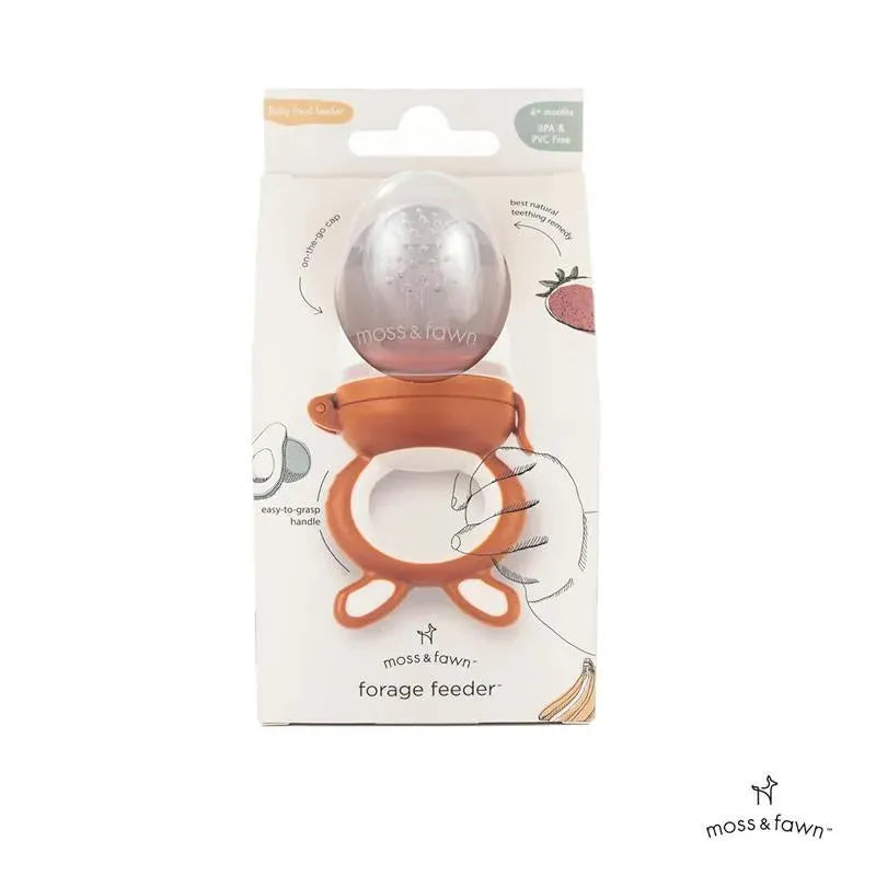 Moss & Fawn - Forage Feeder, Soothing Silicone Frozen Baby Food Teething Toy, Terracotta Image 8