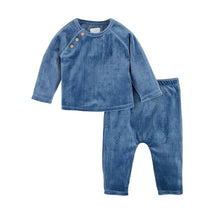 Mud Pie - Baby Blue Velour Pant Set Image 1