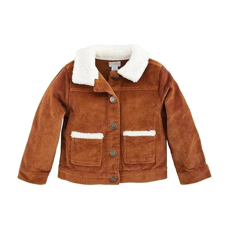 Mud Pie - Baby Brown Cord Sherpa Jacket  Image 1