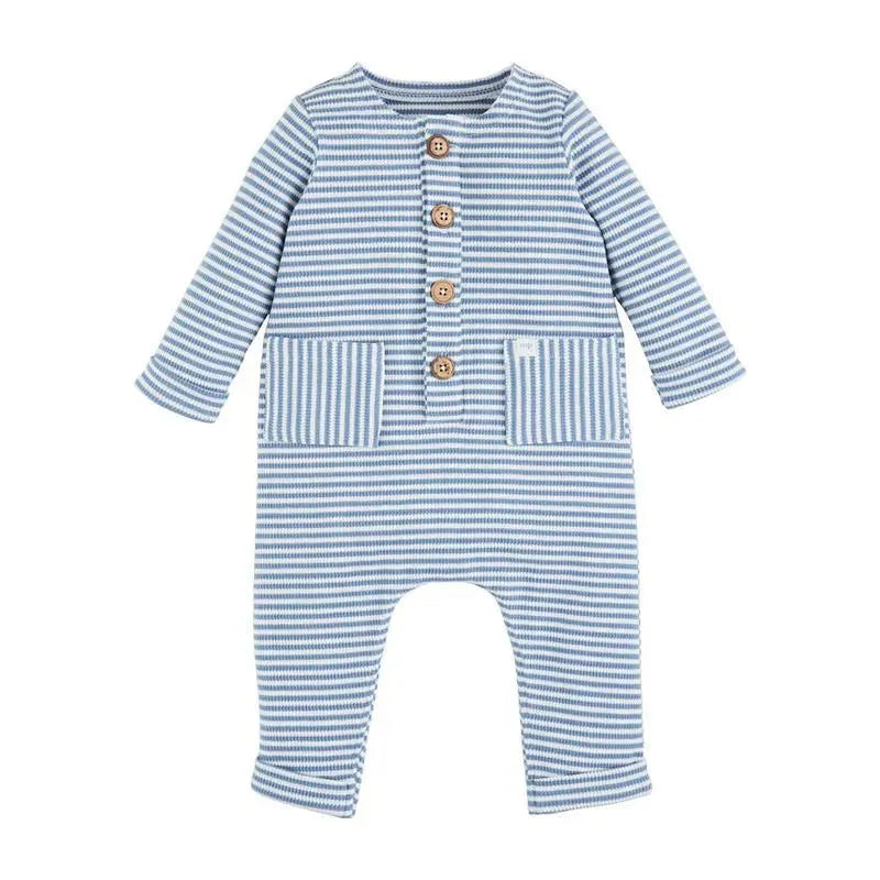 Mud Pie - Blue Stripe One Piece, 3-6 Months Image 1