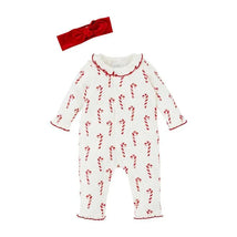 Mud Pie - Candy Cane One-Piece & Headband Set, 3-6 Months Image 1