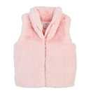 Mud Pie - Faux Fur Zip Vest, Pink  Image 1