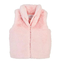 Mud Pie - Faux Fur Zip Vest, Pink  Image 1