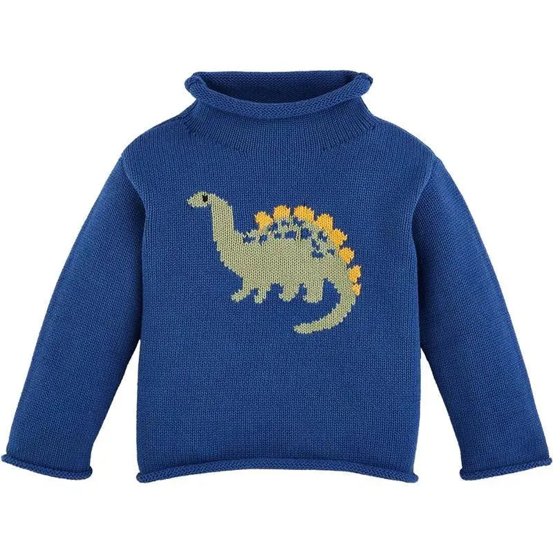 Mud Pie - Kids Children Dino Rollneck Sweater, 12-18 Months Image 1