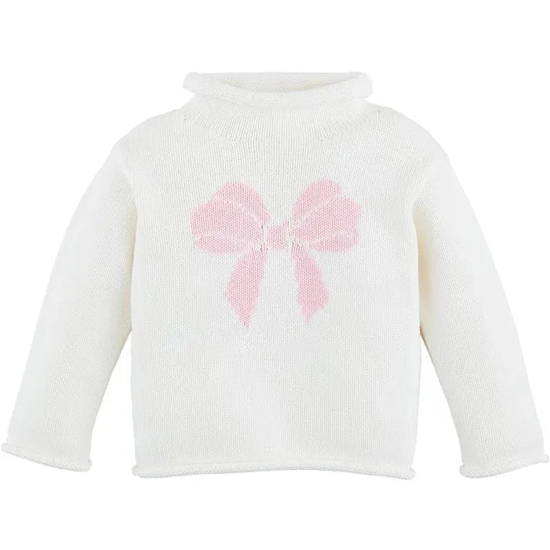 Mud Pie - Kids Children's Bow Rollneck Sweater, 12-18 Months Image 1