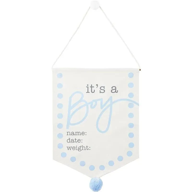 Mud Pie - New Baby Announcement Sign, Boy 18 1/2 x 11 Image 1