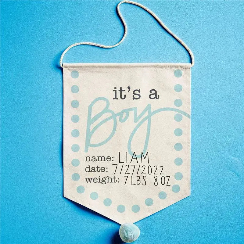 Mud Pie - New Baby Announcement Sign, Boy 18 1/2 x 11 Image 3