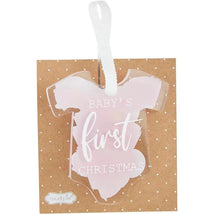 Mud Pie - Pink Baby's First Christmas Ornament Image 1