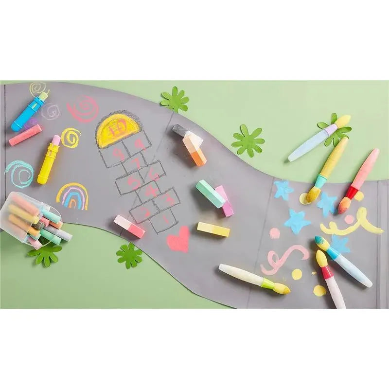 Mud Pie - Pink Paint Brush Chalk Set Image 3