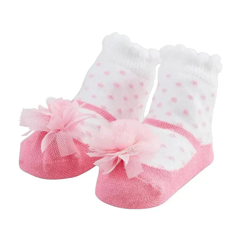 Mud Pie - Pink Puff Mary Jane Socks Image 1