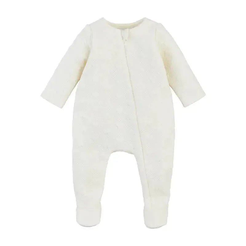 Mud Pie - Quilted Heart Sleeper, Ivory, 3-6 Months Image 1