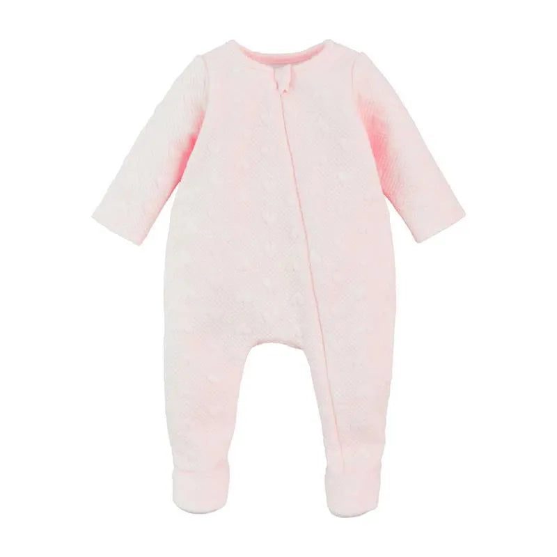 Mud Pie - Quilted Heart Sleeper, Pink, 3-6 Months Image 1