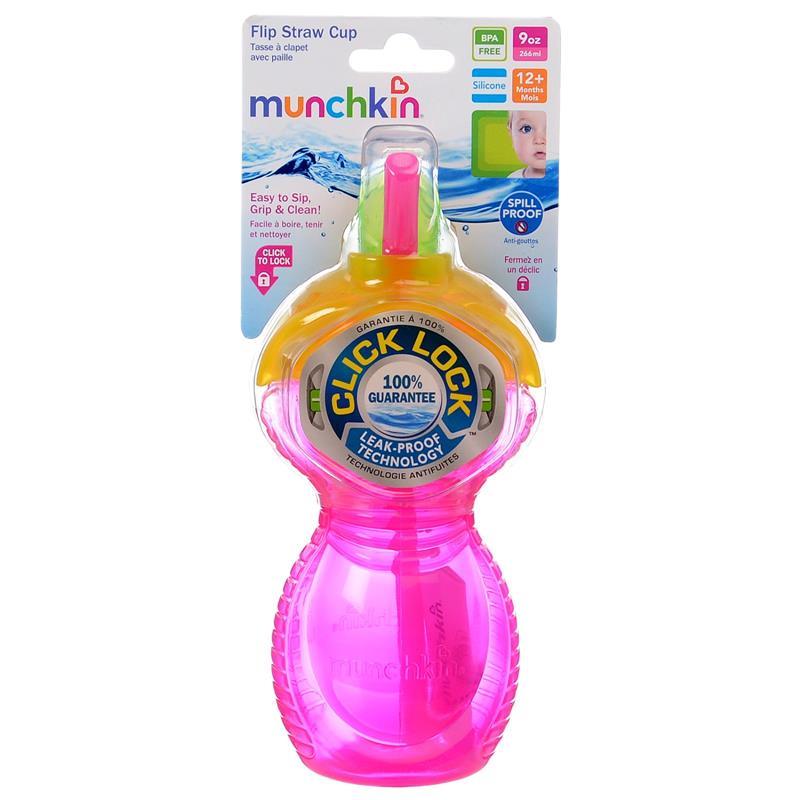 Munchkin Flip Straw Cup, Click Lock, 9 Ounce, 12 Months+
