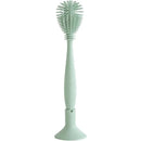 Mushie - Baby Bottle Brush, Soft Silicone with Suction Base, Cambridge Blue Image 1