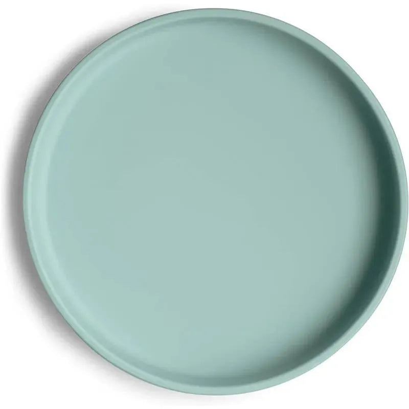 Mushie - Classic Silicone Suction Plate, BPA-Free Non-Slip Design, Cambridge Blue Image 1