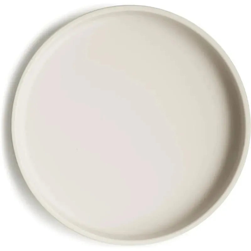 Mushie - Classic Silicone Suction Plate, BPA-Free Non-Slip Design, Ivory Image 1