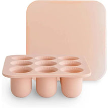 Mushie - Fresh Food Feeder Freezer Tray with Lid for Frozen Baby Food, Blush Image 1