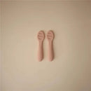 Mushie - Silicone First Feeding Baby Spoons, 2 Pack, Blush, Shifting Sand Image 2