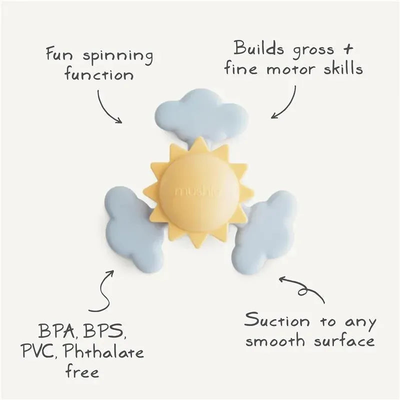 Mushie - Sunshine Suction Spinner Toy for Bath & Play Image 2