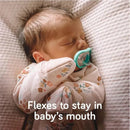 Nanobebe - Baby Pacifiers 0-3 Month, Orthodontic, Award Winning 100% Silicone BPA Free, 2Pk Clay Image 3