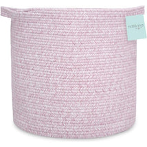 Natemia - Rope Storage Basket, Nursery Bin and Toy Organizer (15”x15”x14”), Pink, Large Image 1