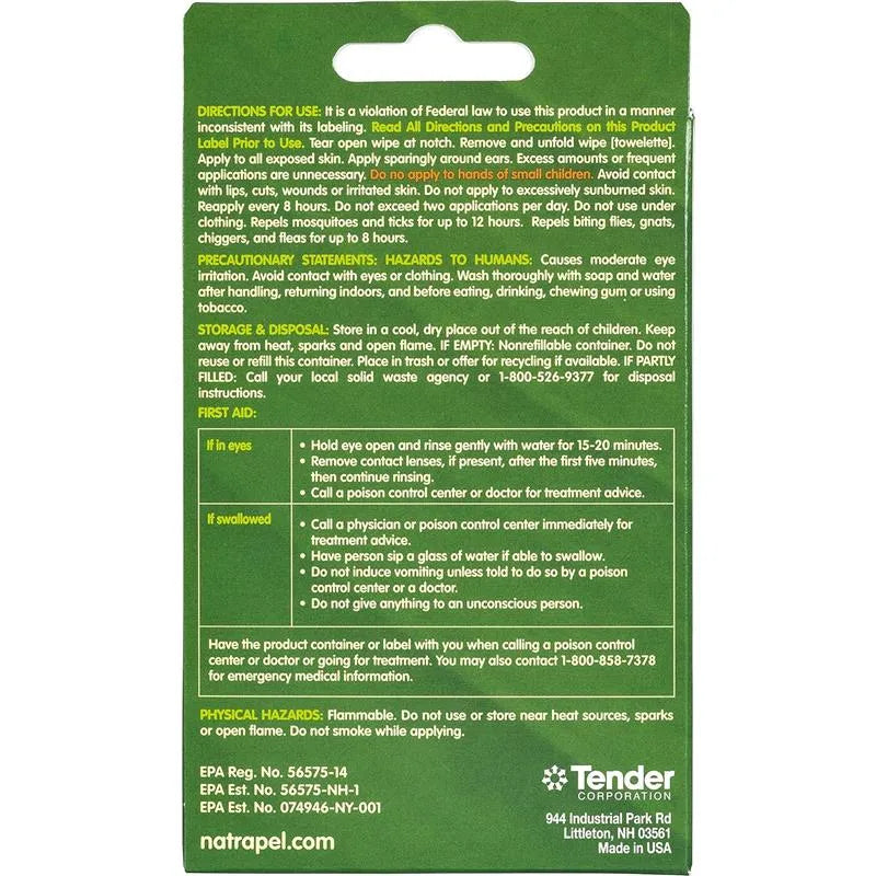 Natrapel - Tick & Insect Repellent Wipes Image 8