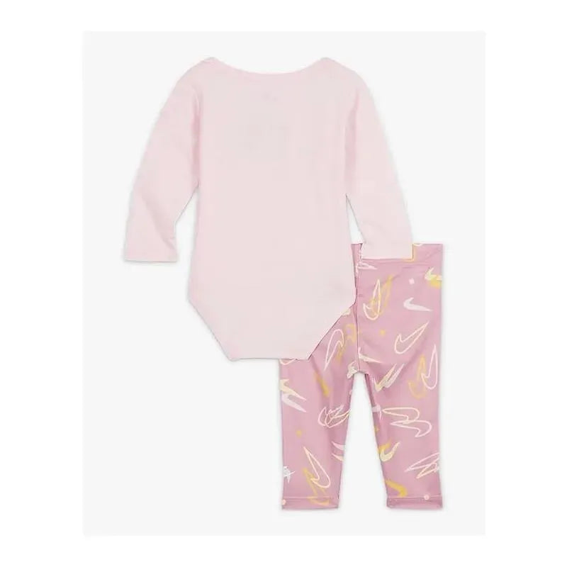 Nike Baby - 2Pk Girl Bodysuit & Confetti Print Pants, Pink Image 3