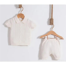 Nipperland - 2Pk Baby Knitted Outfit Set Cream Image 1